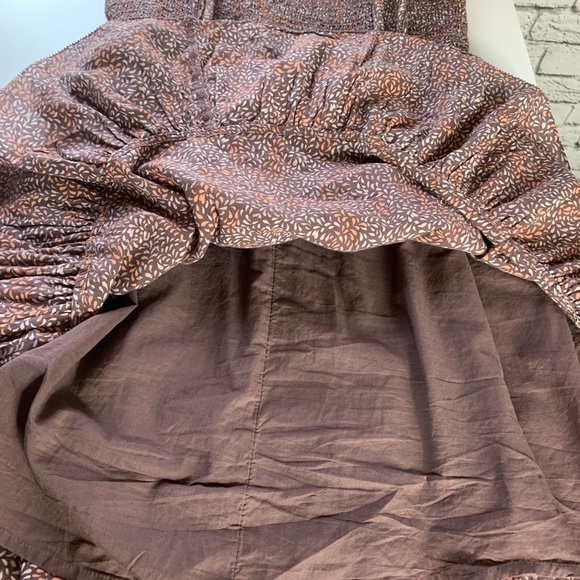 Aerie All Day Printed Smocked Mini Dress Size  Medium Tie Adjustable Straps - Picture 2 of 10